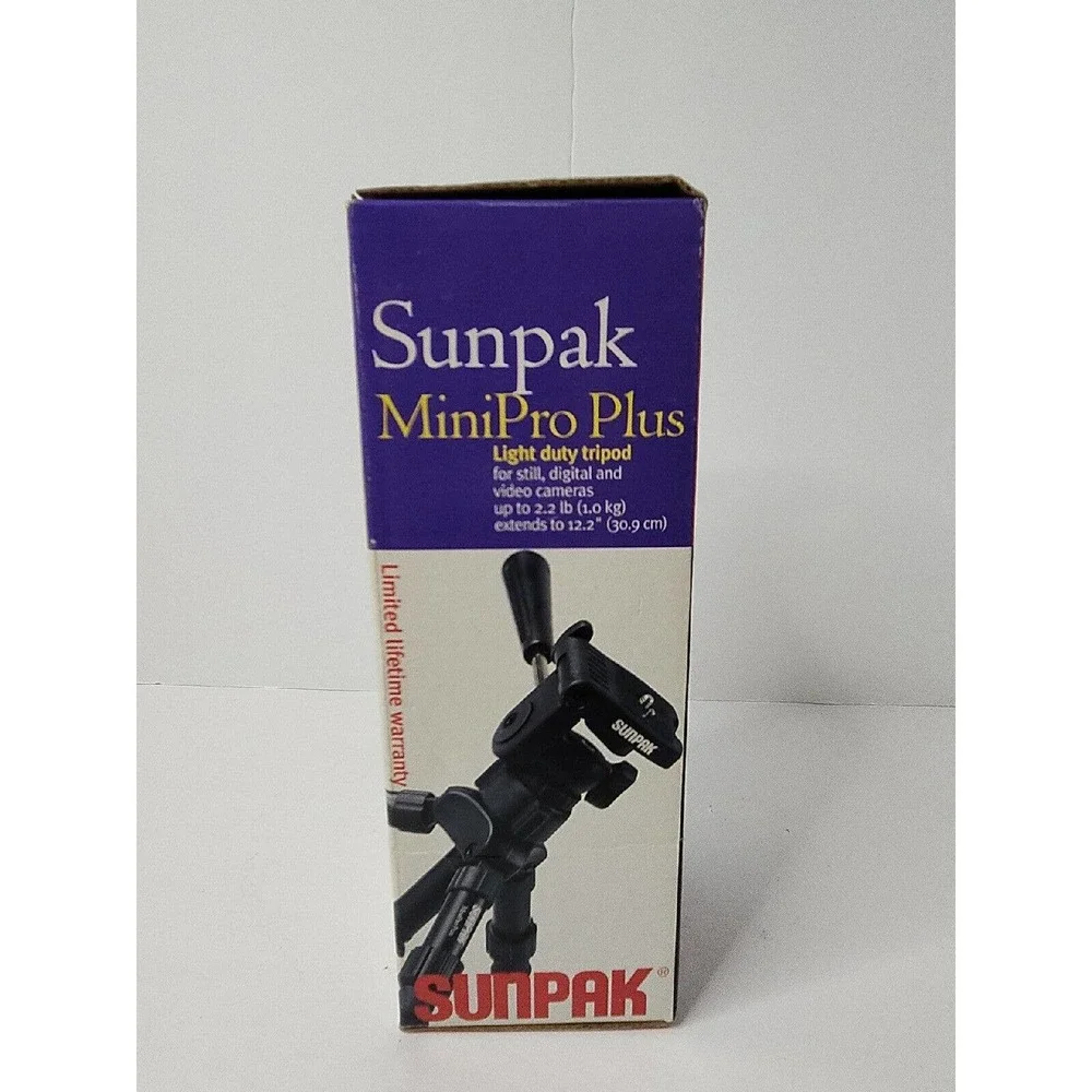 Sunpak Mini Pro Plus Light Duty Tripod. Extends To 12.2